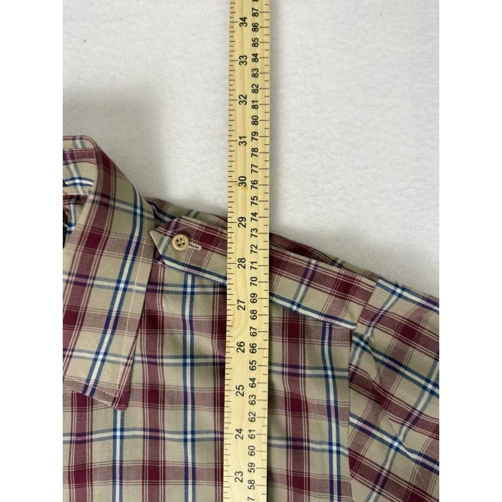 Vintage Levi's Tailored For Men Plaid Button Down Shirt Mens Large Made in Korea